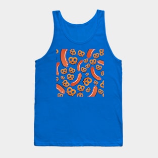 Sausage and Pretzel pattern Tank Top